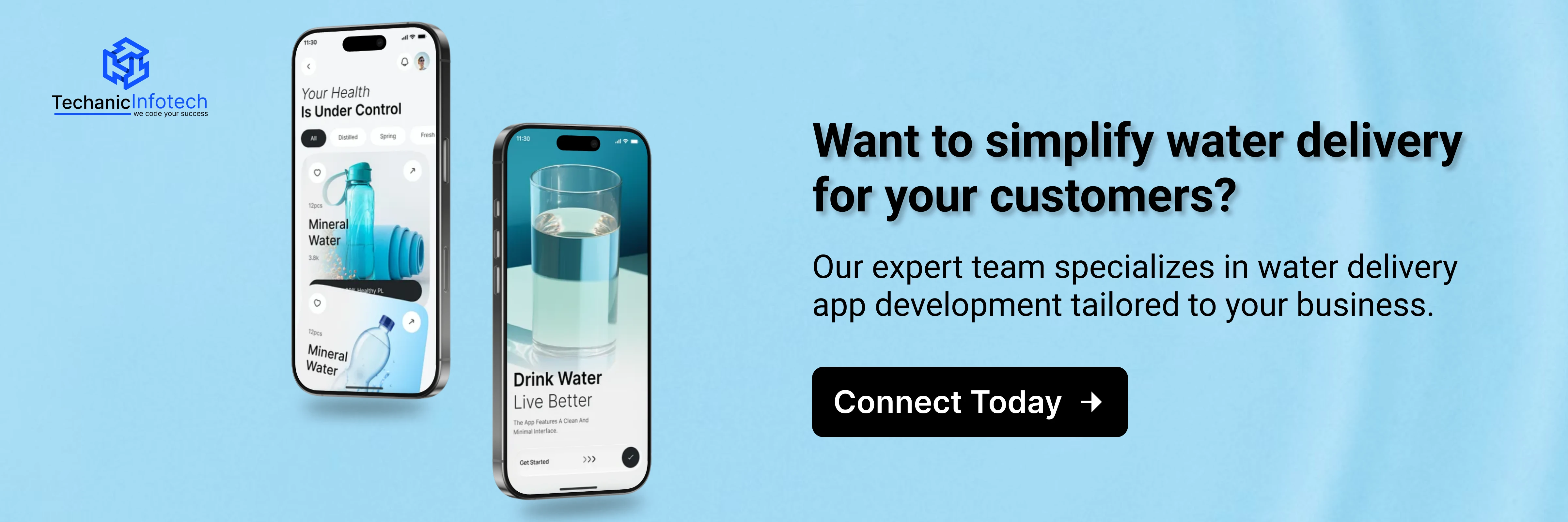 Water delivery app cta